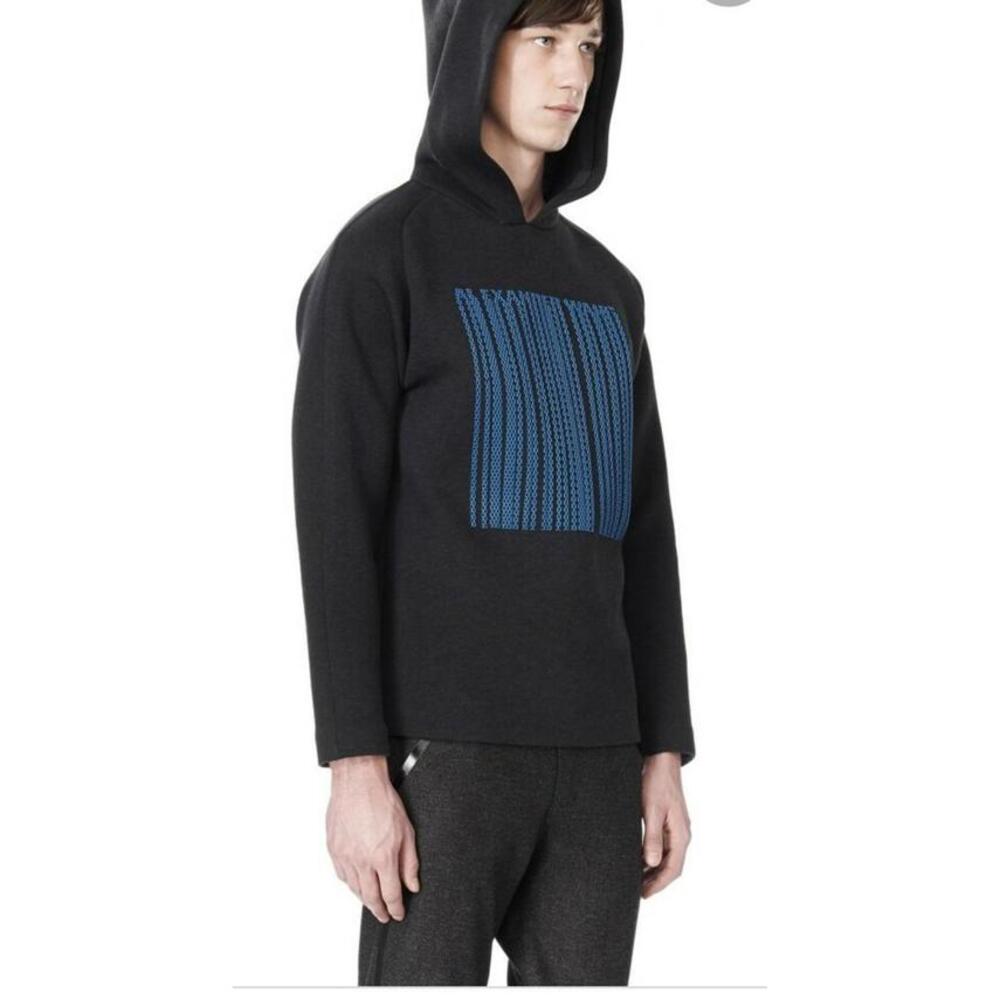 Alexander Wang Charcoal Male Sweater Hoodie Barcode Size 44 #C1